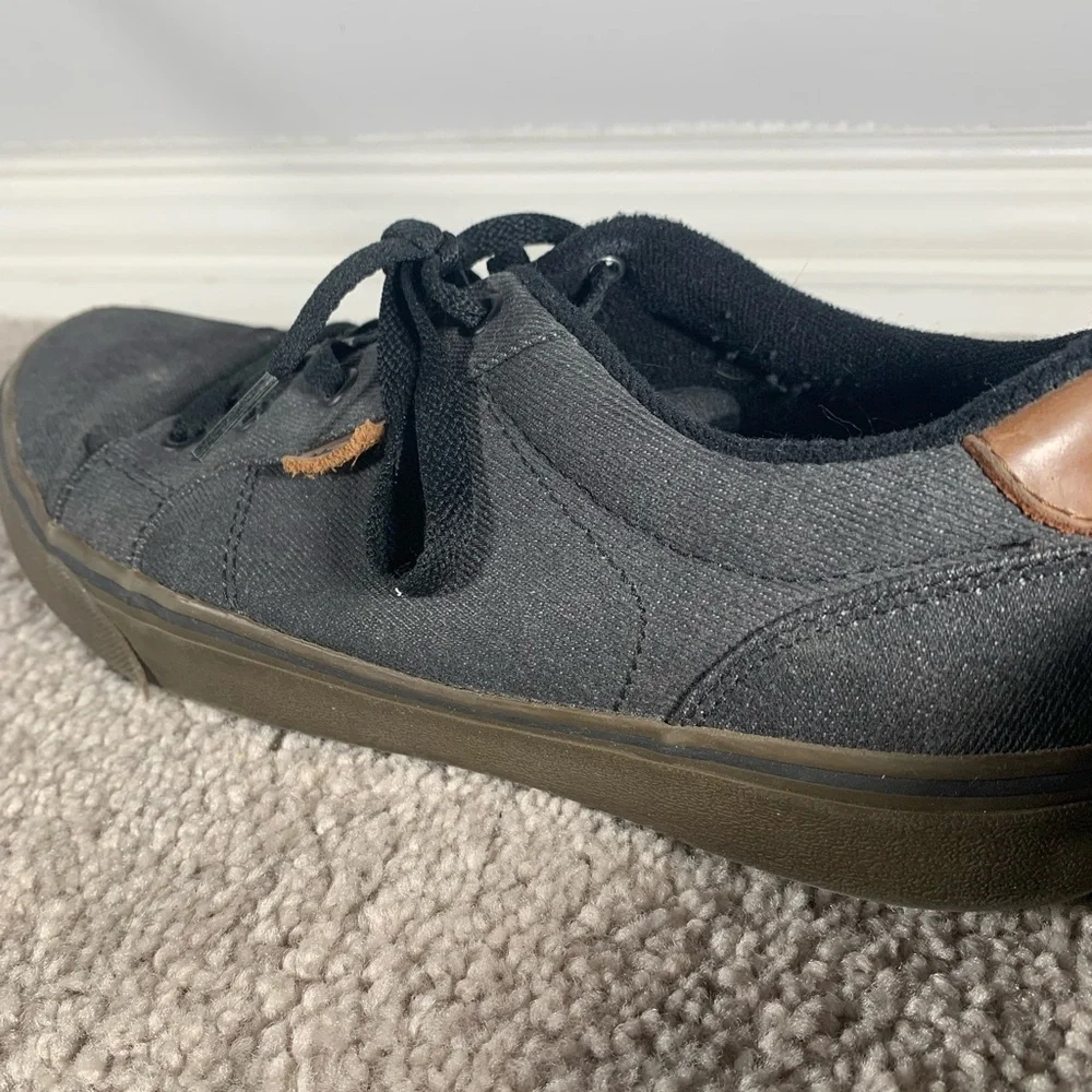 Charcoal Vans Bishop Waxed Denim Black Low Top Shoes - Picture 5 of 5